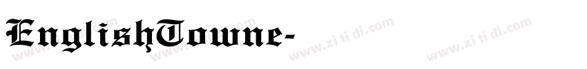 EnglishTowne字体转换