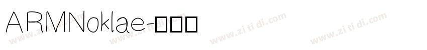 ARMNoklae字体转换