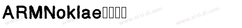 ARMNoklae字体转换