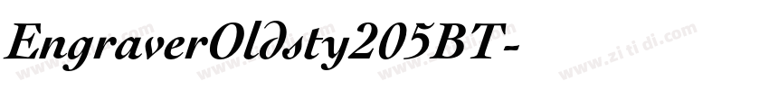 EngraverOldsty205BT字体转换