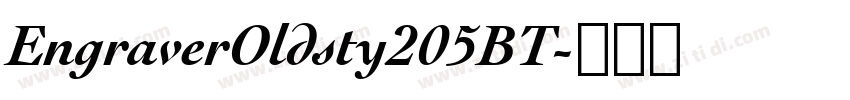EngraverOldsty205BT字体转换
