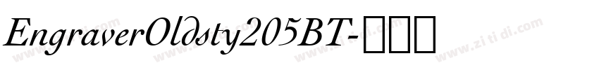 EngraverOldsty205BT字体转换