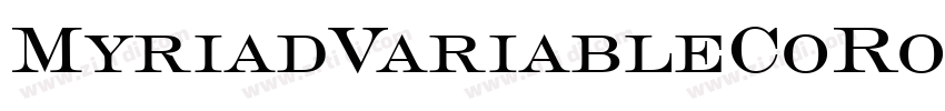 MyriadVariableCoRoma字体转换