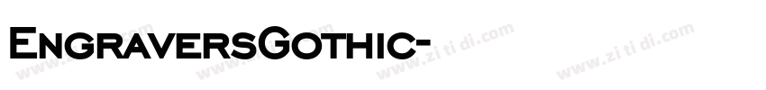 EngraversGothic字体转换