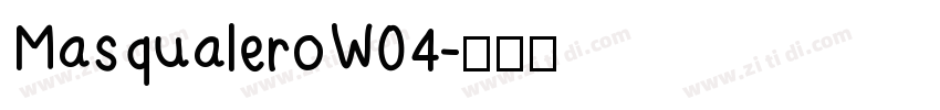 MasqualeroW04字体转换