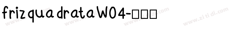 frizquadrataW04字体转换