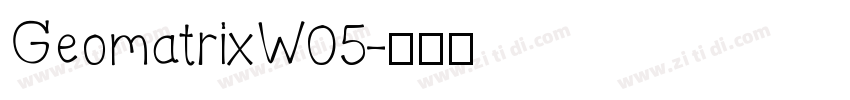 GeomatrixW05字体转换