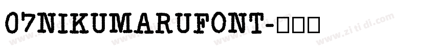 07NIKUMARUFONT字体转换