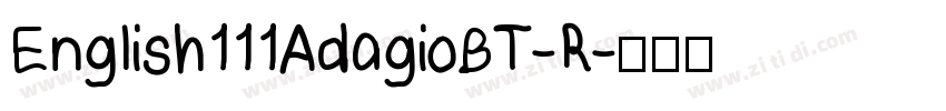 English111AdagioBT-R字体转换