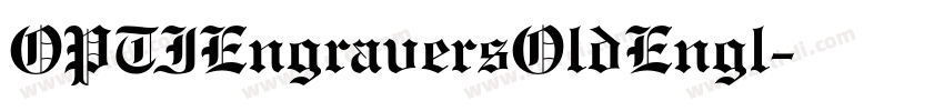 OPTIEngraversOldEngl字体转换