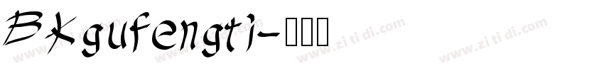 BKgufengti字体转换