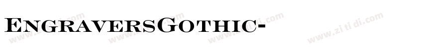 EngraversGothic字体转换