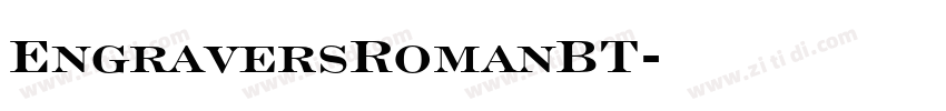 EngraversRomanBT字体转换