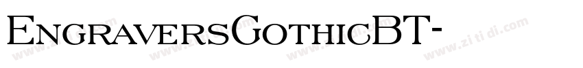 EngraversGothicBT字体转换