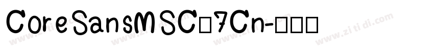 CoreSansMSC67Cn字体转换