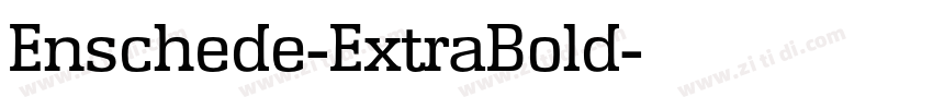 Enschede-ExtraBold字体转换