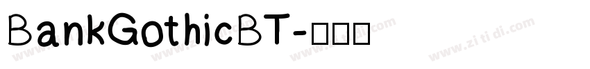 BankGothicBT字体转换
