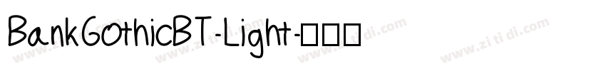 BankGothicBT-Light字体转换