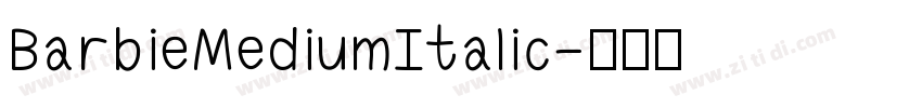 BarbieMediumItalic字体转换
