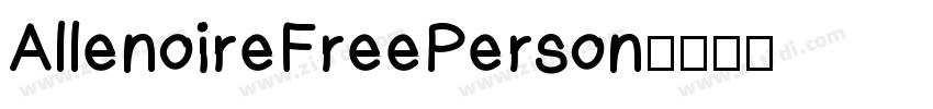AllenoireFreePerson字体转换