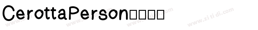 CerottaPerson字体转换