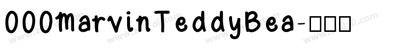 000MarvinTeddyBea字体转换