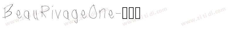 BeauRivageOne字体转换