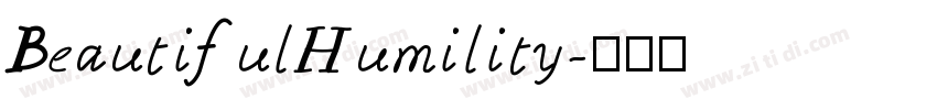 BeautifulHumility字体转换