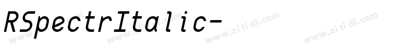 RSpectrItalic字体转换