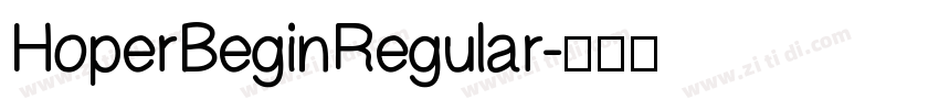 HoperBeginRegular字体转换