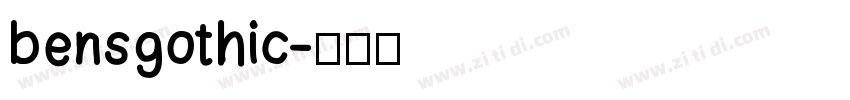 bensgothic字体转换