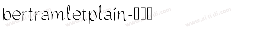 bertramletplain字体转换