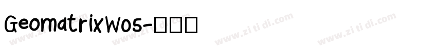 GeomatrixW05字体转换