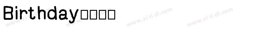 Birthday字体转换