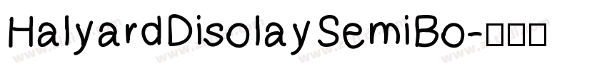 HalyardDisolaySemiBo字体转换