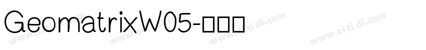 GeomatrixW05字体转换