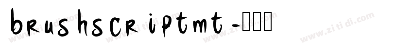 brushscriptmt字体转换