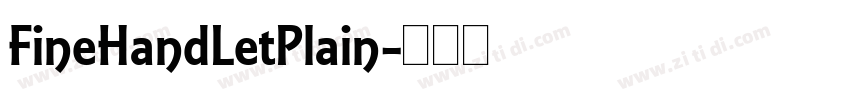 FineHandLetPlain字体转换