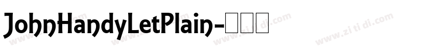 JohnHandyLetPlain字体转换