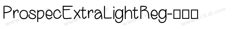 ProspecExtraLightReg字体转换