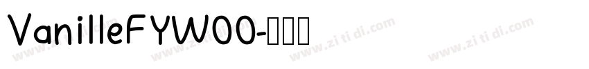 VanilleFYW00字体转换