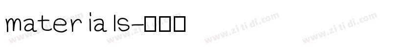 materials字体转换