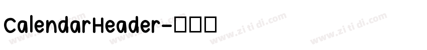 CalendarHeader字体转换