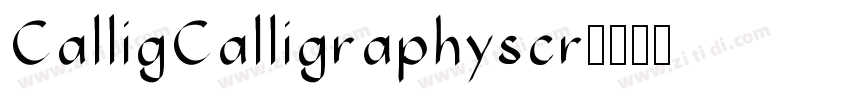 CalligCalligraphyscr字体转换