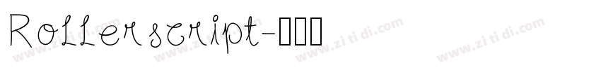 Rollerscript字体转换