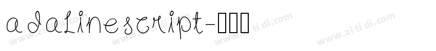 adalinescript字体转换