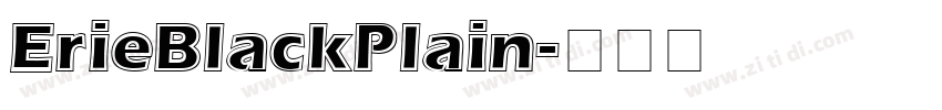 ErieBlackPlain字体转换