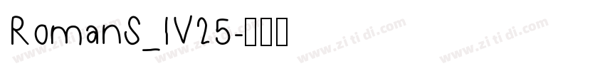 RomanS_IV25字体转换