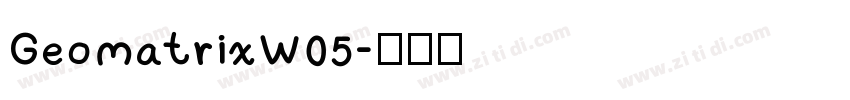 GeomatrixW05字体转换