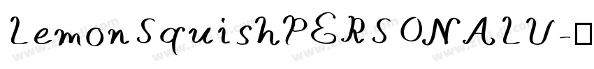 LemonSquishPERSONALU字体转换
